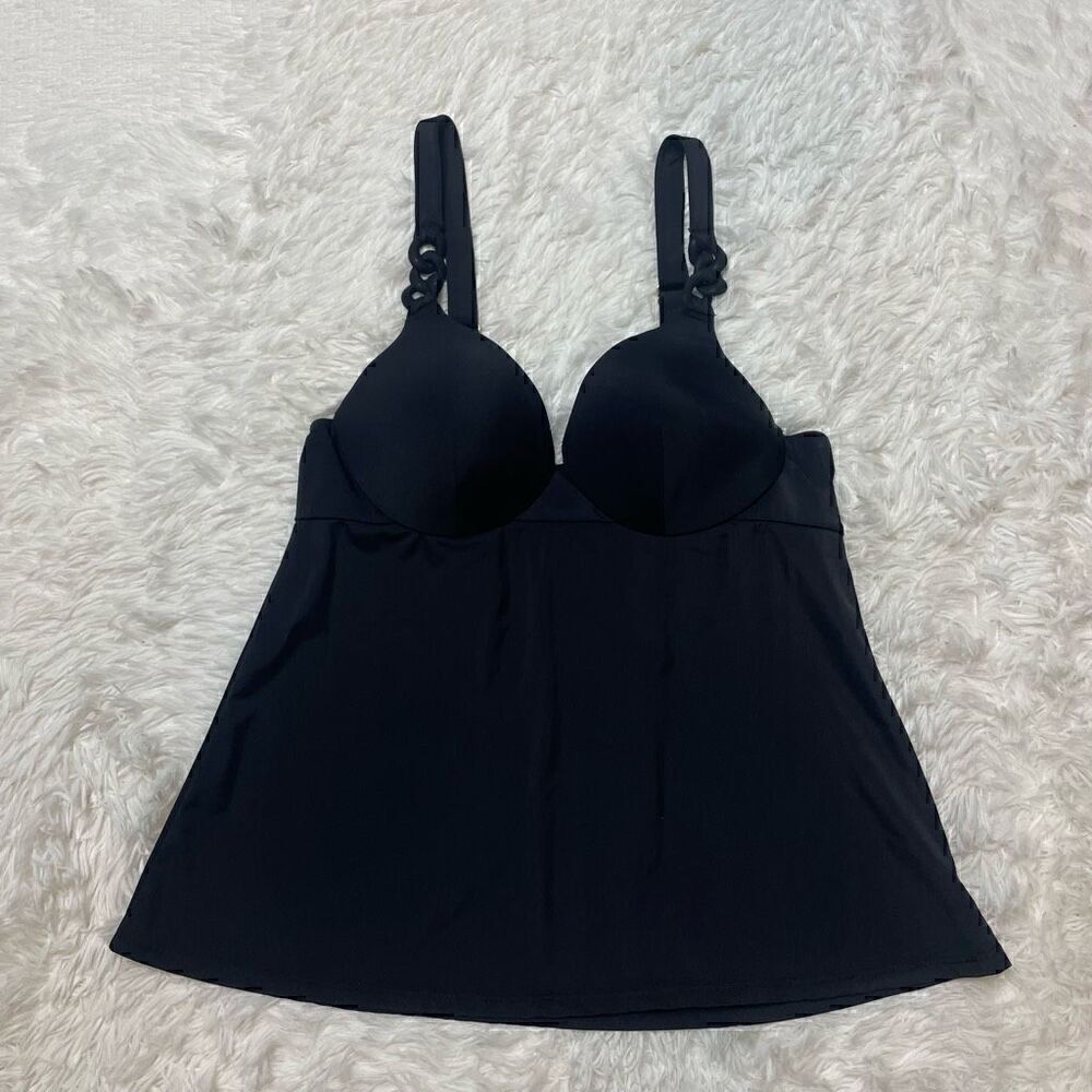 Spanx Tank Top Bra Black Shapewear Cami Smoothing Slimming Stretch Sz 10 B/C